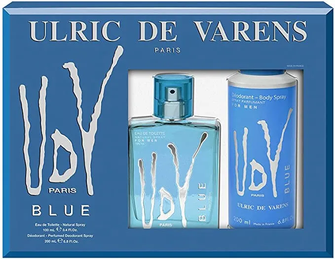 Ulric de Varens Blue Men edt 100ml + 200ml Deodorant