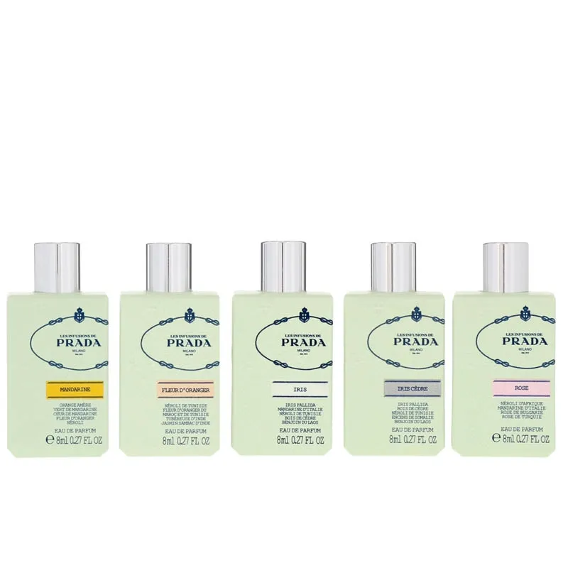 Prada Milano Les Infusions De (Iris + Iris Cedre + Rose +Fleur D'oranger + Mandarine) 5 x 8 ml Miniature Gift Set