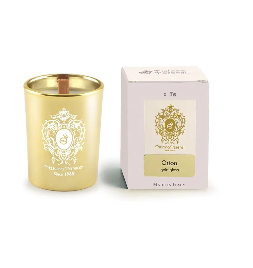 Tiziana terenzi Orion Gold Glass Candle Small